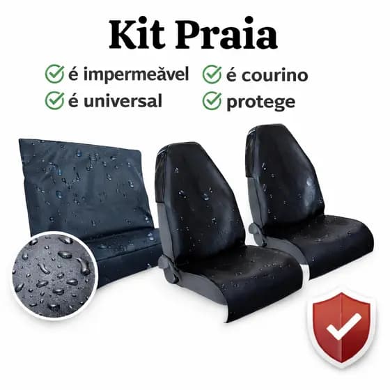 Capa Protetora Banco Carro Couro Impermeável Proteção Pets, Praia, Academia e Suor