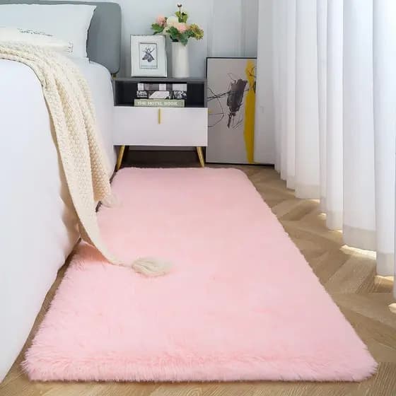 Tapete Fofo Peludo Antiderrapante Macio Passadeira para Sala de Jantar/Quarto/Casa 2,00m X 0,60cm