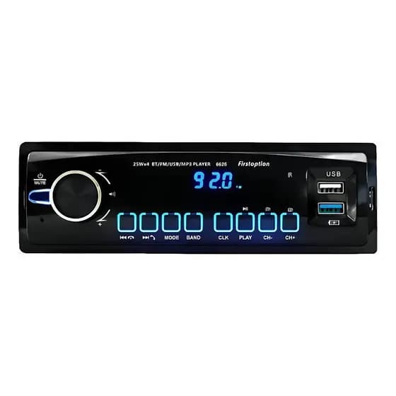 Rádio Mp3 Automotivo Com Controle Player Bluetooth Usb Universal 1 Din Painel Led
