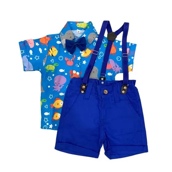 Conjunto fundo do mar infantil menino temático