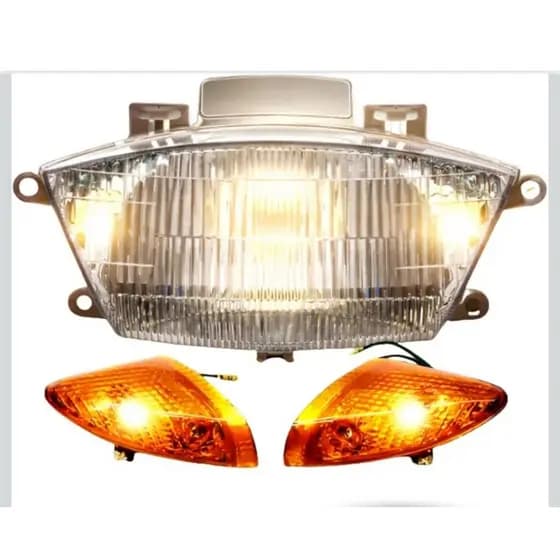 Bloco Óptico Farol Com Piscas Setas Pisca Seta Dianteiro Amarelos Biz 100 98 99 2000 2004 2005
