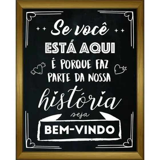 PLACA QUADRO DECORATIVO 20X30 BEM VINDO