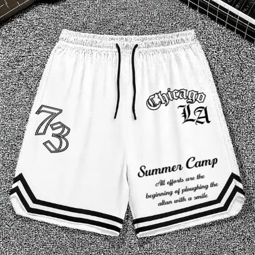 Bermuda Style Basquete Street Masculina Confortável Leve Dry-fit Drip Chicago 73