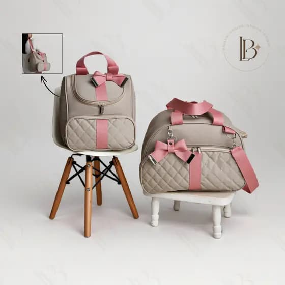 Kit bolsa de bebe maternidade Luxo 2 peças menino/menina, mochila 2 em 1