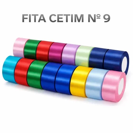 Fita Cetim Nº 9 38mm Premium – Venda por 5 Metros para Laços, Artesanato e Decoração