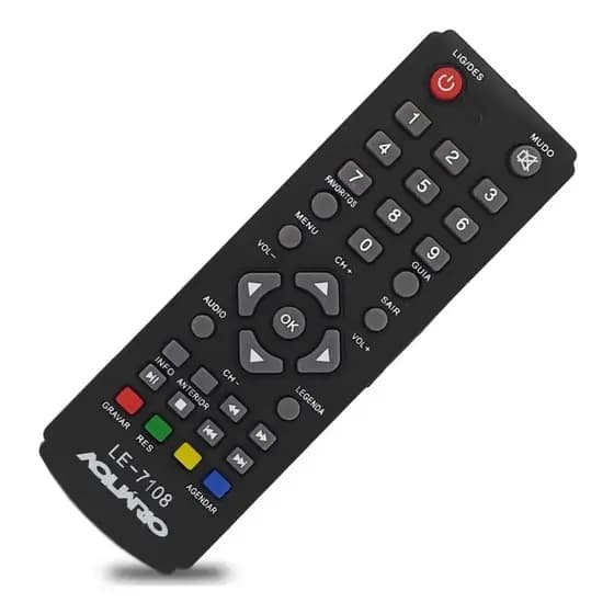Controle Remoto De Conversor Digital Aquario Dtv-4000 7000s+ PILHAS