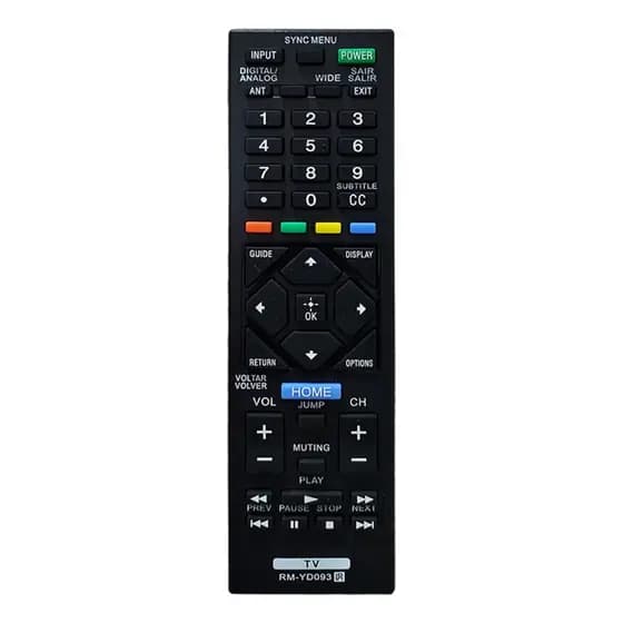Kit 2 unidades Controle Compativel com Sony Rm-yd093 Kdl-46r475a Kdl-40r485b Kdl-40r355b