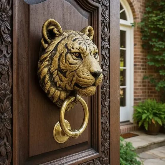 Escultura Cabeça de Tigre Decoração Porta de Entrada Parede Estatueta Envio Rápido