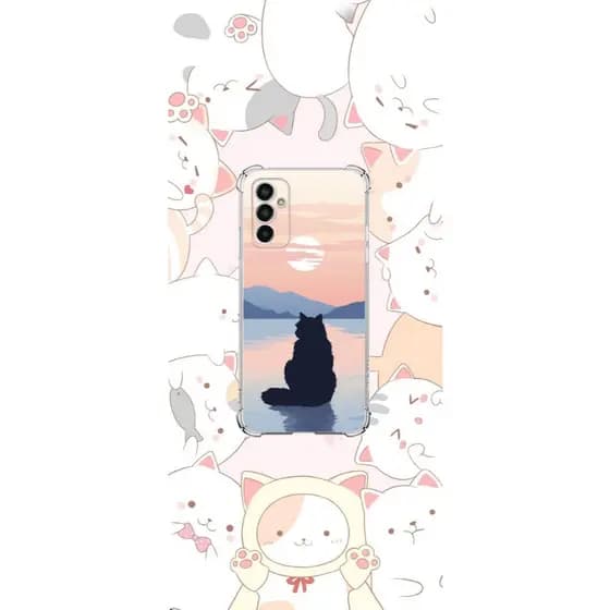 Samsung M23, M13 Capa Tpu Desenhos Variados Capinha Case Gatos Animados
