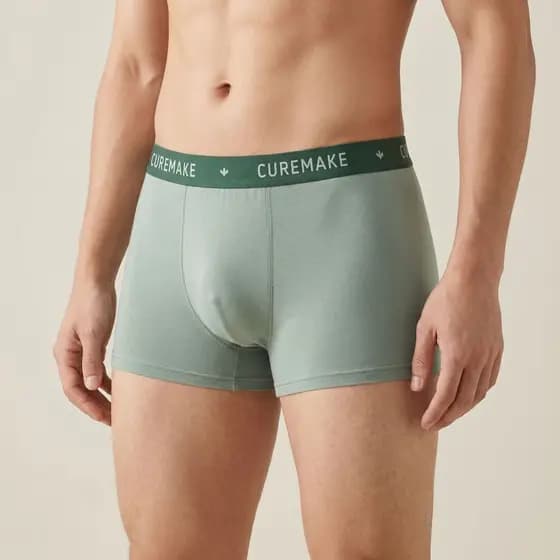 Cuecas boxer masculinas 100% algodão, roupa íntima masculina de puro algodão, cuecas boxer de quatro cantos elegantes e