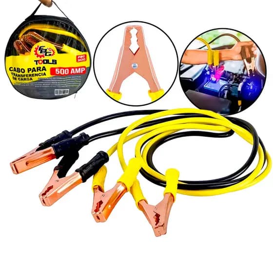 Cabo Auxiliar de Partida Chupeta 500 AMP Carros Caminhões