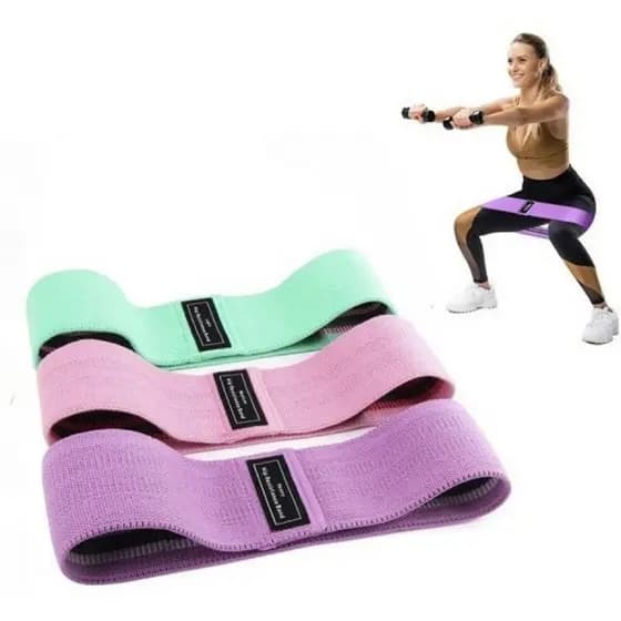 Faixa Elástica Super Band Kit 3 peças Para Treino De Resistência Yoga Fitness Pilates Material Ultra Resistente