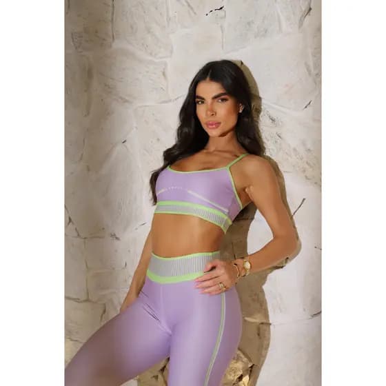 Conjunto Fitness Feminino Top e Calça Sports Treino Perfeito Tecido Premium - LAONEFIT