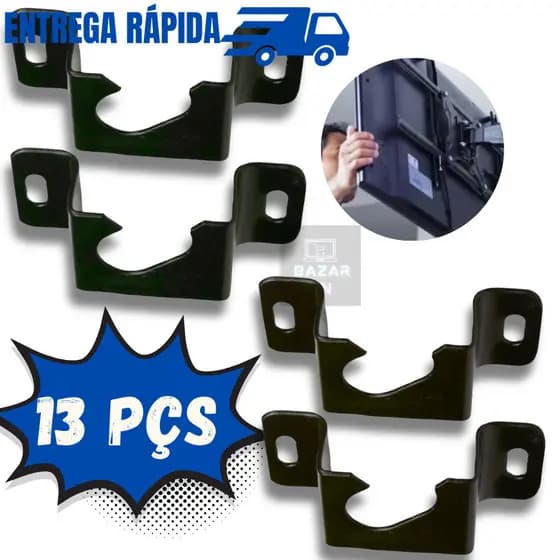 Kit Jogo 13 Suportes De Tv Fixo Universal Hack Compacto 14 à 85” até 80kg Tv Led Smart Lcd Plasma 4k