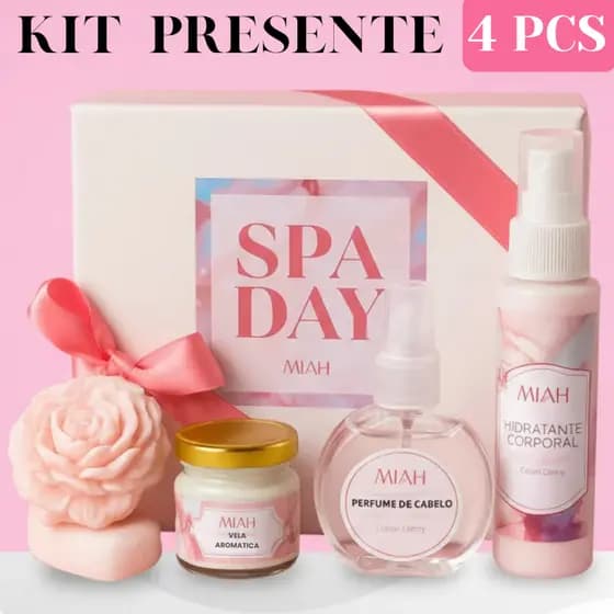 Kit Spa Day 4 Peças Essencial – Bem-estar & Autocuidado em Casa – Ideal Para Presentear – Casais/Amigos/Confraternização