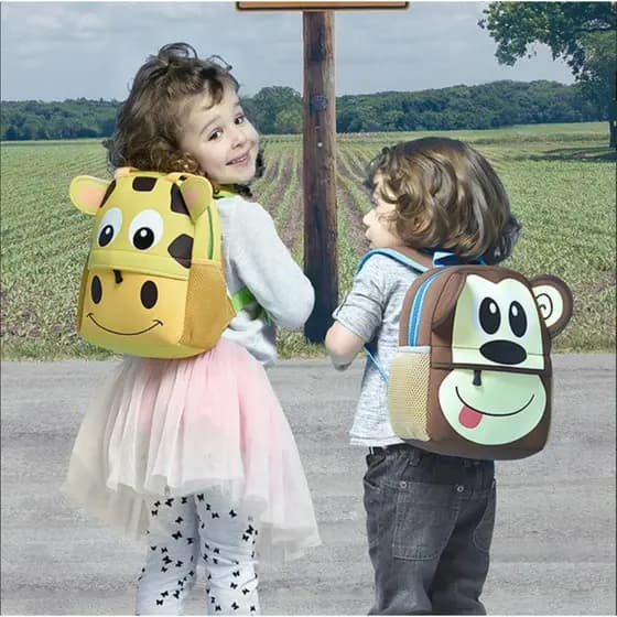 Mochila Infantil Animal Bicho Zoo Creche Passeio WL-8039