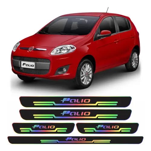 Kit Soleira Holografica Fiat Palio Porta E Porta Malas