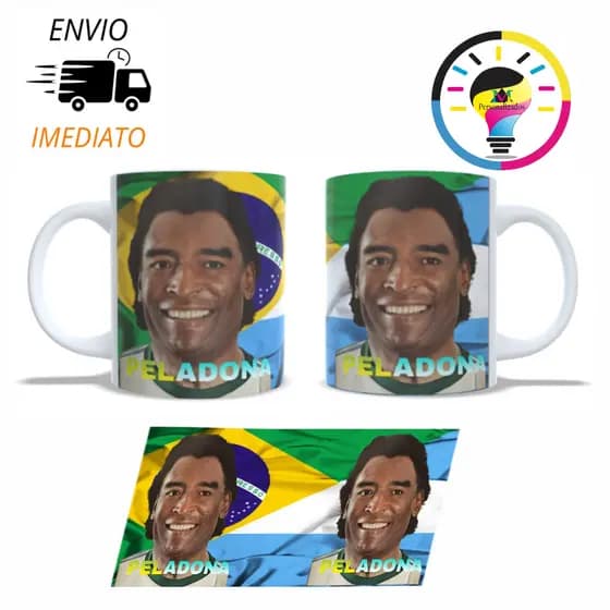 Caneca Meme Personalizada Pele + Maradona