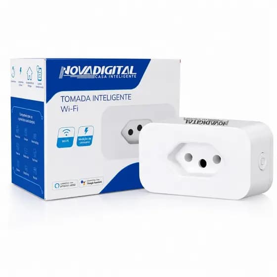 Tomada Wifi Novadigital Inteligente Medidor De Consumo Alexa E Google Original
