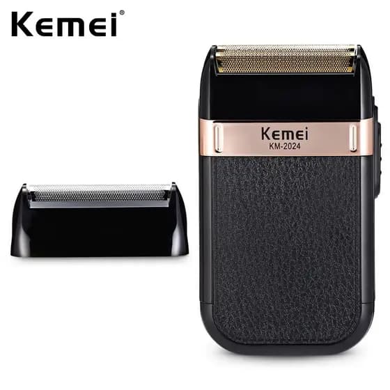 Maquina de barbear Barbeador elétrico sem fio recarregável Kemei Classic Shaver Km 2024 - Bivolt