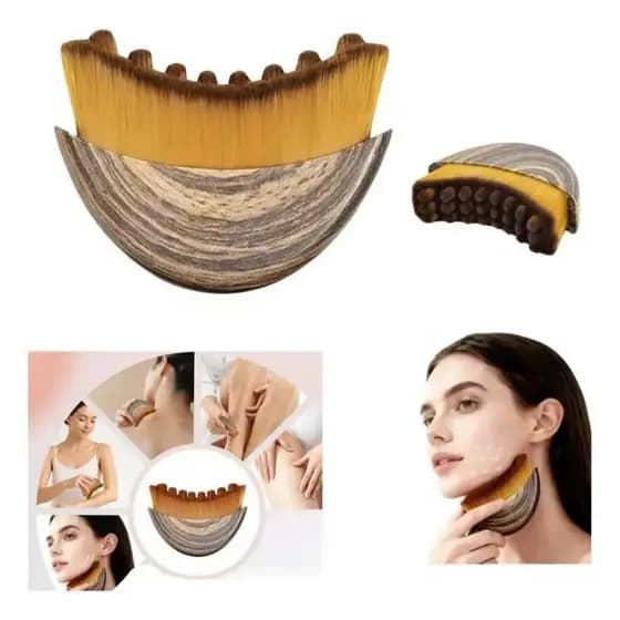 Escova De Massagem De Drenagem Linfática FaceSculpt Pro , Ferramenta Ergonômica Macia Para Contorno Facial E Mandíbula ,
