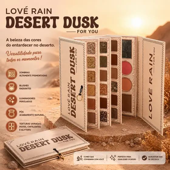 Paleta Desert Dusk Lové Rain 67 Cores Espelho Paleta Maquiagem Sombras Alta Pigmentação Glitter Matte Completa Beauty