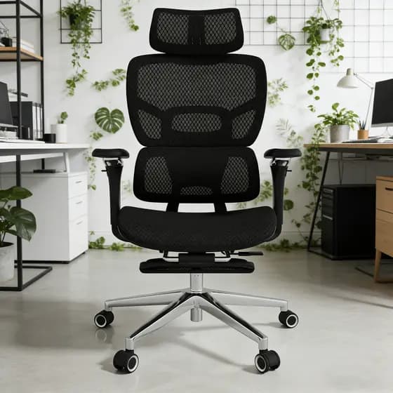 Cadeira Gamer Reclinável Home Office Apoio Lomar Flutuante Espuma Densa Ajustável Com Pézinho Braços 6d Até 150kg