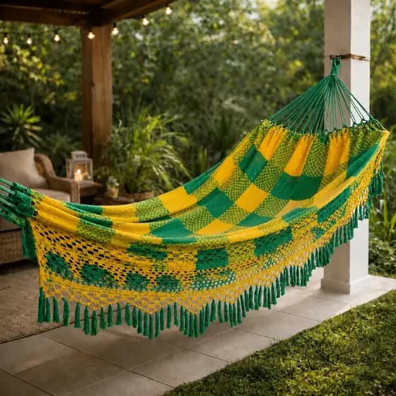 Rede De Dormir Descanso Bucho De Boi Luxo gigante 4,5m - Envio Imediato - Luxo Para Casa