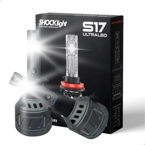 Ultraled S17 Nano 6000k 12v 55w 1000 Lúmens Farol alto baixo neblina farolete forte potente branco