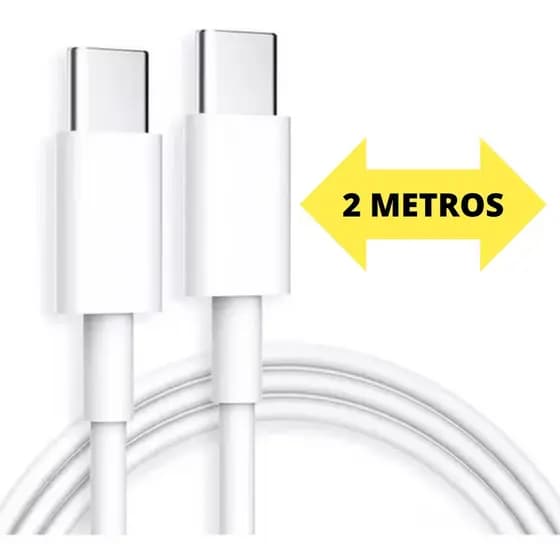 Cabo Usb TIPO C PARA TIPO C Cabo 2 METROS Duplo Usb-c A50 A51 A53 A54 A70 A71 A73 A74 Cabo USB-C USB-C