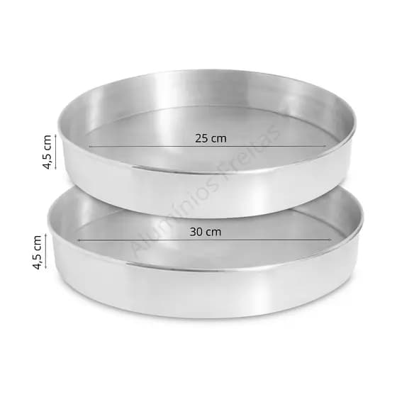 FORMA 30-25 Cm Baixa 4,5 Cm Para Bolos Tortas De Festa Em Alumínio Envio Rápido