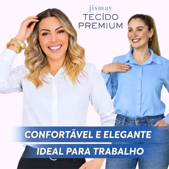 Camisa Social Manga Longa Branca Feminina - Moda com personalidade 2025
