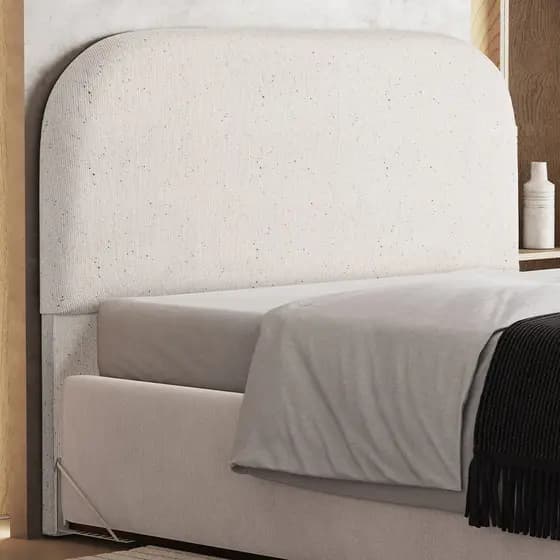 Cabeceira Cama Box Casal 140cm Orgânica Lanna W01 Linho Cru - Lyam Decor