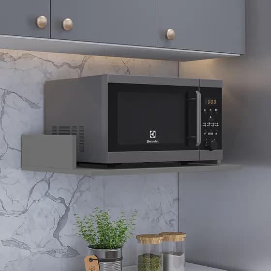 Suporte Suspenso Para Micro-ondas Forno 60x40 cm Class L03 Cinza - Lyam