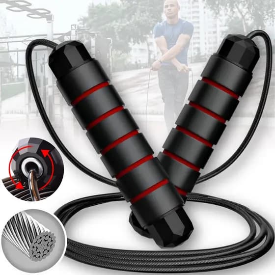 Corda De Pular Profissional Ajustavel Crossfit Malhar Academia Exercício em Casa
