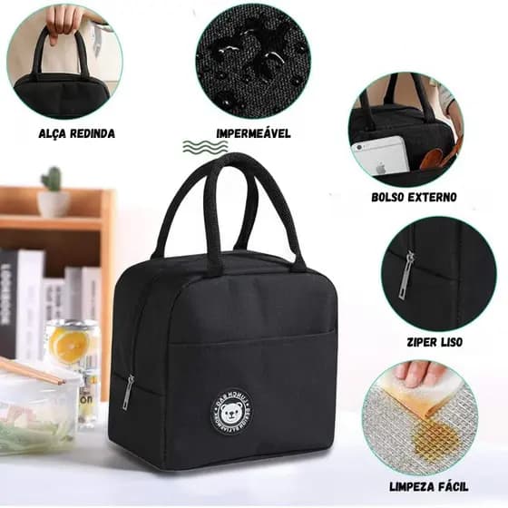 Bolsa Térmica para Marmita Compacta e Isolada com Alça Reforçada – Mantém a Comida Quente