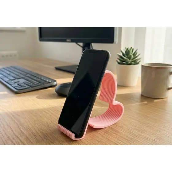 Porta Celular Coração Kit 10 Unidades Atacado Revenda Suporte De Mesa Para Celular Smartphone Lojistas