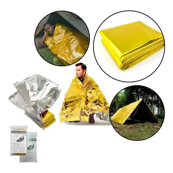 Cobertor Aluminizado Manta Térmica Camping Trilha