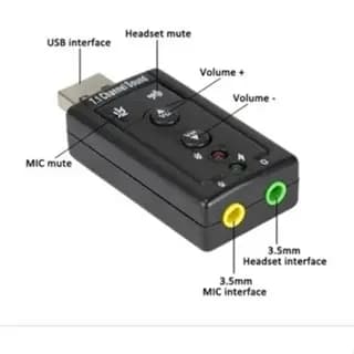 Placa De Som Usb 7.1 Canais Adaptador Audio Fone De Ouvido