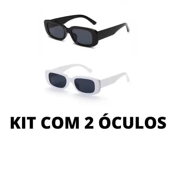 Kit Com 2 Óculos De Sol Retrô Vintage Proteção