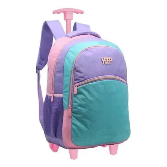 Mochila Feminina Menina Juvenil Rodinhas Escolar Grande