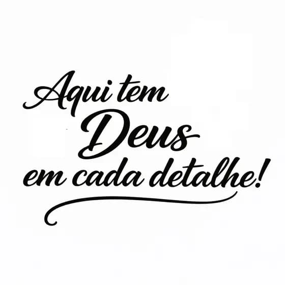 ADESIVO AQUI TEM DEUS EM CADA DETALHES 13 CM PARA CARRO MOTO