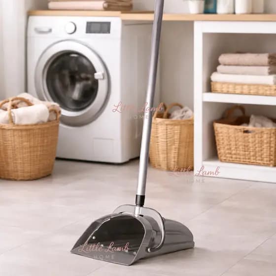 Pá de Lixo Articulada com Cabo 80cm Plasútil Basculante Ergonômica Sem Contato