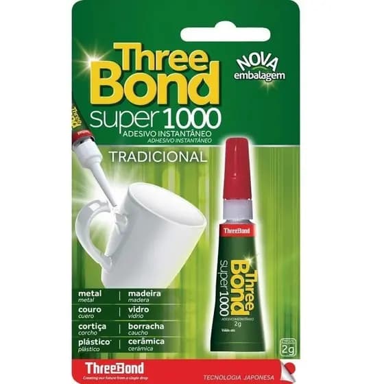 Cola Super 1000 Three Bond 2G Super Bonder Cola Rápido