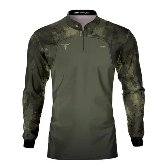 Camisa Camiseta Agro Brk Camuflada Long Horn Estampas Diversas com Proteção UV