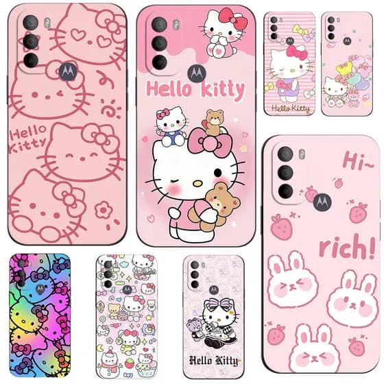 Capinha Da Motorola Moto G31 Capinha Personalizada Hello Capinha iPhone Fofa Vaquinha Kitty @10003