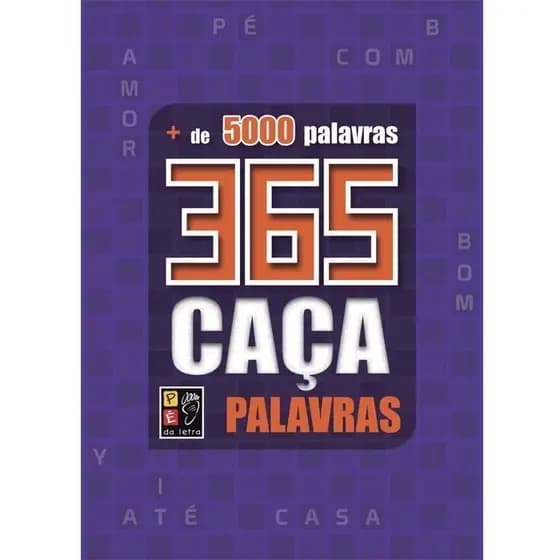 Caça Palavras 365 + de 5000 Palavras Roxo Pé da Letra