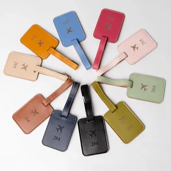 Kit 10 Tags de Mala Personalizado Couro Sintético