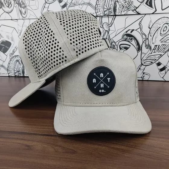 Boné Masculino Original Anth Co Telinha Bordado Aba Curva Premium Trucker Camurça Tela Chapéu Adulto