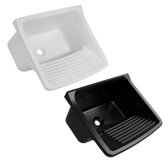 Tanque de Lavar Roupa Lavanderia Tanquinho Plástico Branco Preto 22L 34L 40L